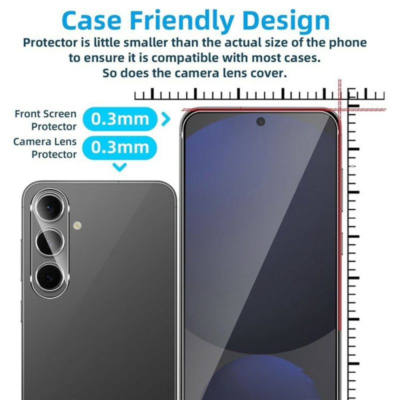 2Pcs For Samsung Galaxy A26 5G Tempered Glass Screen Protector with Camera Lens Film