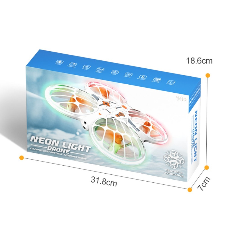 H122 Drönare Drone Neonljus Flygfoto Flygfotografering Quadcopter 2 batterier