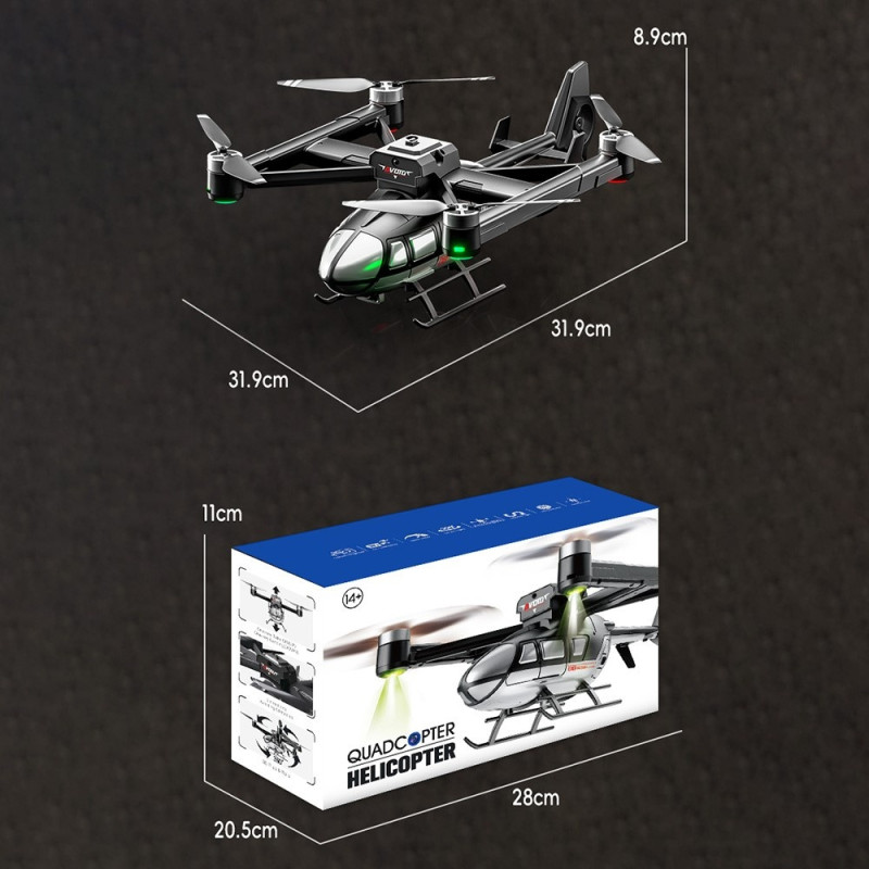 X38 DC-135 Helikopter Drone Kamera Luftfoto Quadcopter 2 batterier