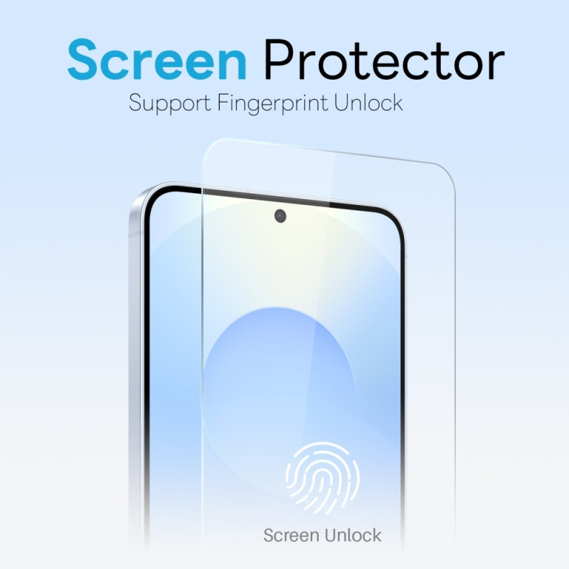 NORTHJO for Samsung Galaxy S25+ TPU-deksel + Herdet glassfilm + Kameralinsebeskytter