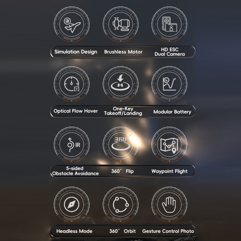 X38 DC-135 Helicopter Drone Camera Aerial Photo Quadcopter 2 Batteries