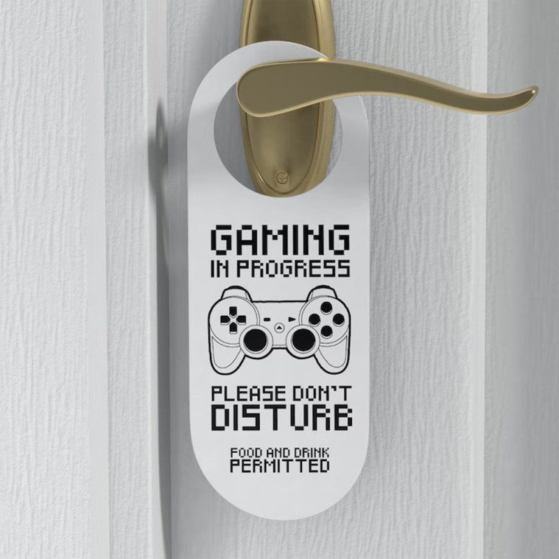 Gaming Gamer Please Do Not Disturb Sign Door Bedroom Game Room