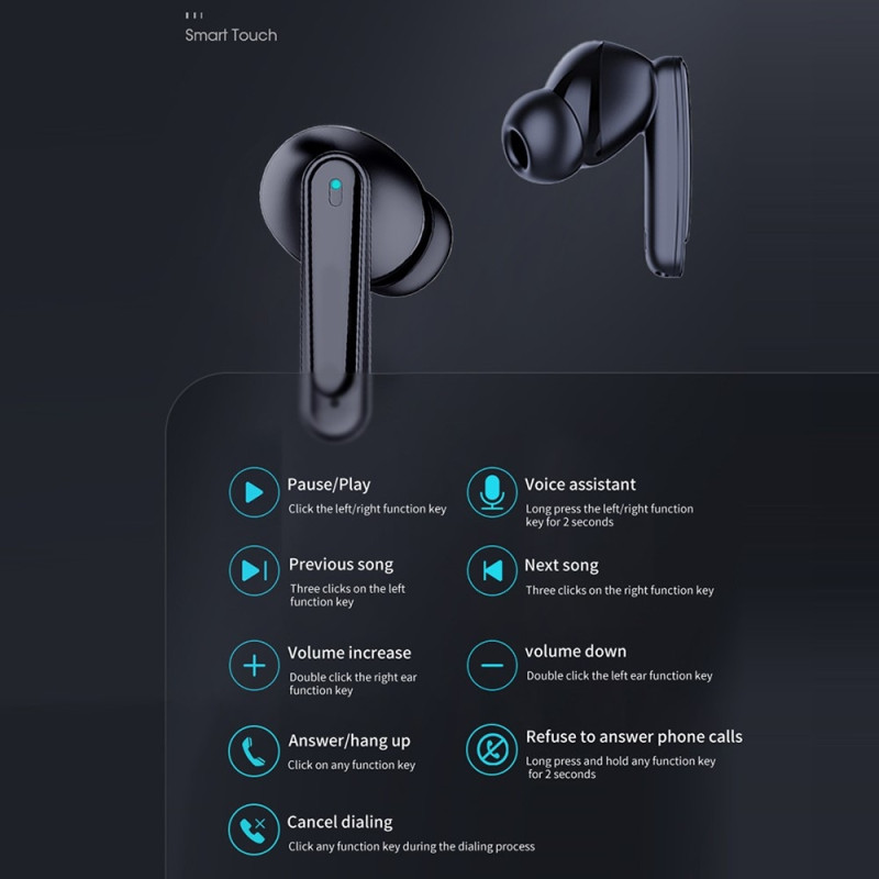 A8 150 språk Translation Översättare Smart Voice Bluetooth In Ear-hörlurar