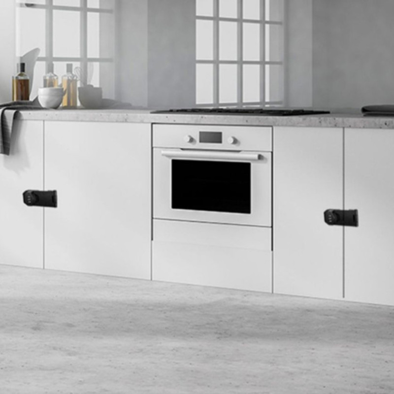 Lås for skap og dør med passord 4 hull 5" skrue Anti-tyveri Enkel installasjon