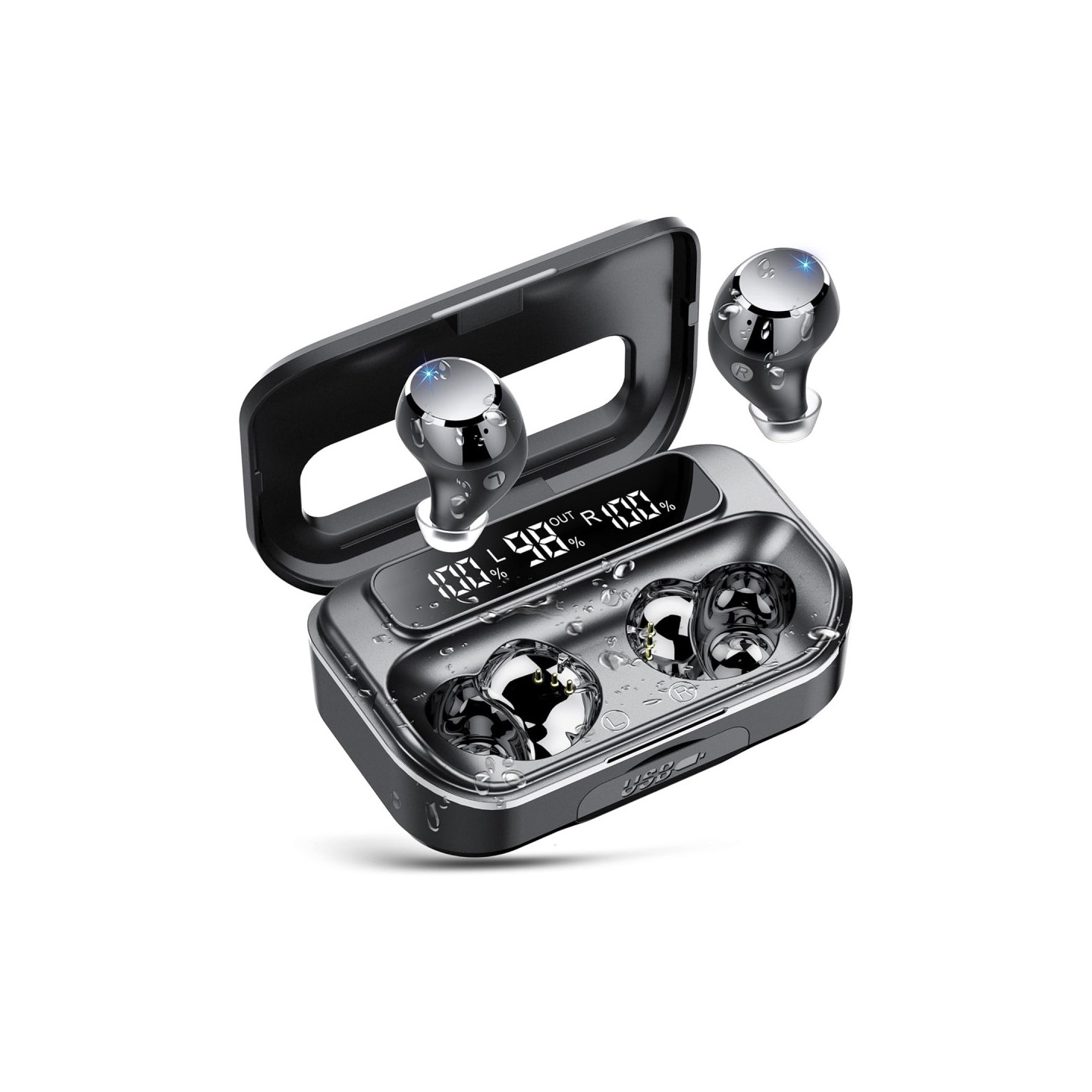 Q26 Bluetooth-kuulokkeet Digitaalinen näyttö In-Ear Langattomat kuulokkeet PowerBank-toiminto