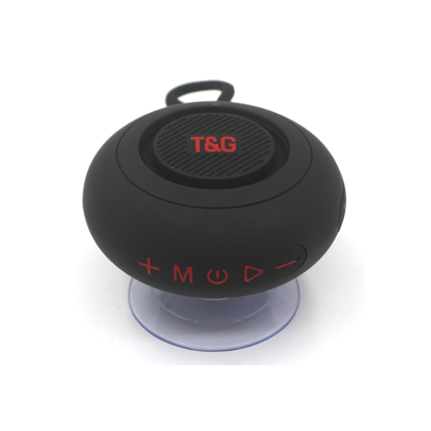 Bathroom Waterproof Suction Cup Bluetooth Speaker Wireless Supports Memory Card - Black