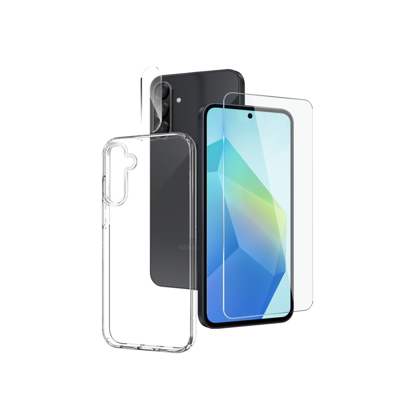 NORTHJO for Samsung Galaxy A56 5G / A36 5G TPU-deksel + Herdet glassfilm + Kameralinsebeskytter