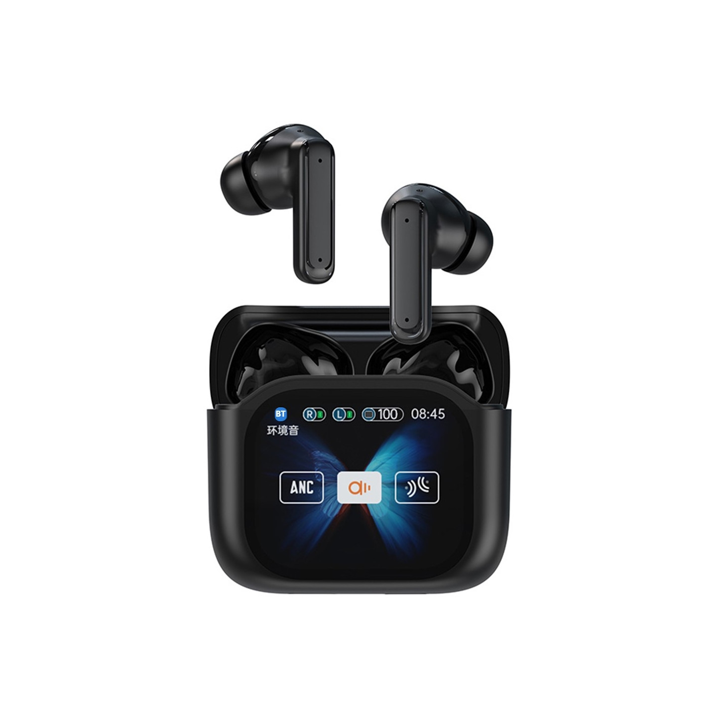 Translator 150 Languages Translation Smart Voice Bluetooth In Ear Headphones - Black