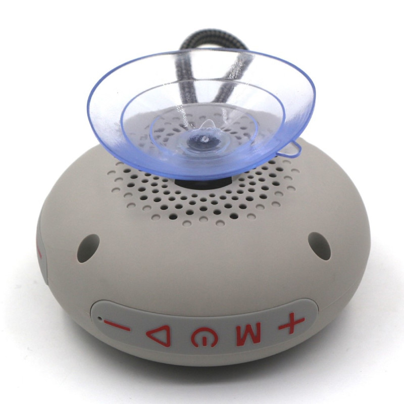 Bathroom Waterproof Suction Cup Bluetooth Speaker Wireless Supports Memory Card - Black