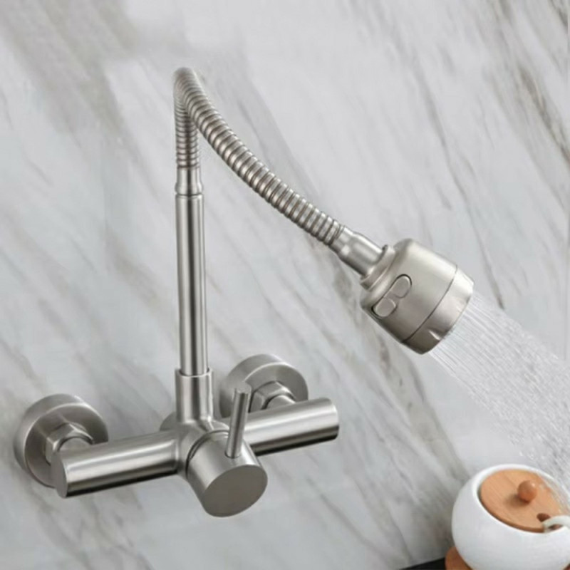Stainless Steel Mixer Hot and Cold Water Mixer 2 Positions Faucet
