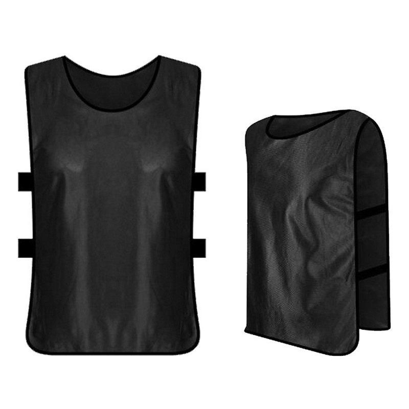 12PCS Adults Football Quick-Drying Football Vest Training Vest - Black