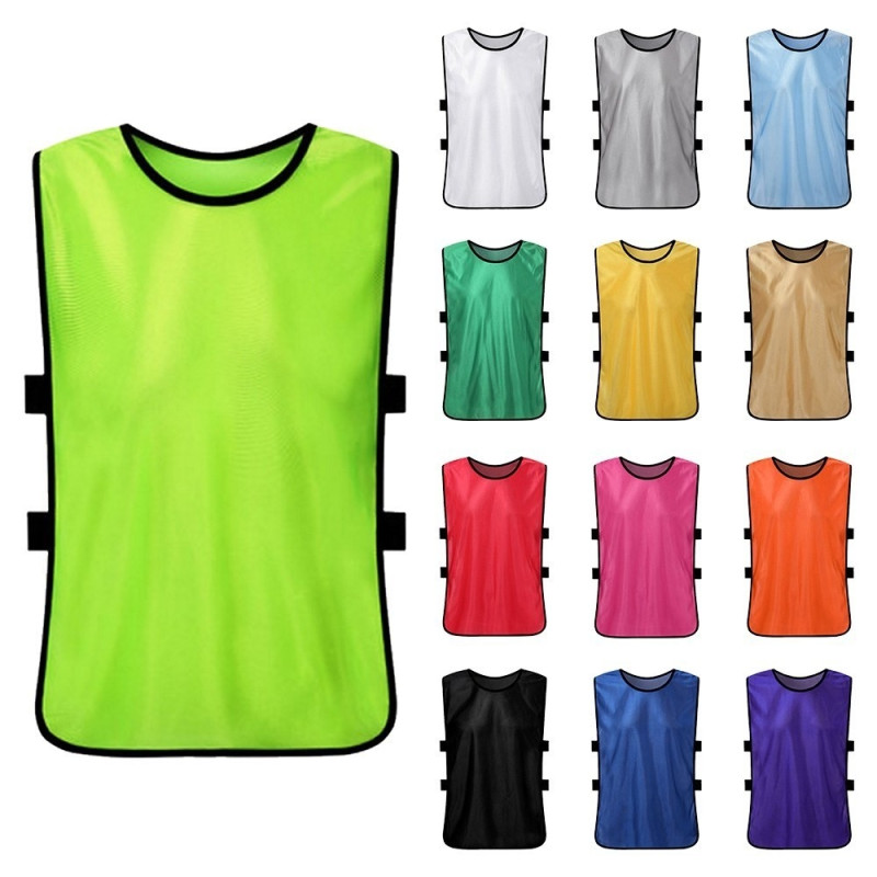 12PCS Adults Football Quick-Drying Football Vest Training Vest - White