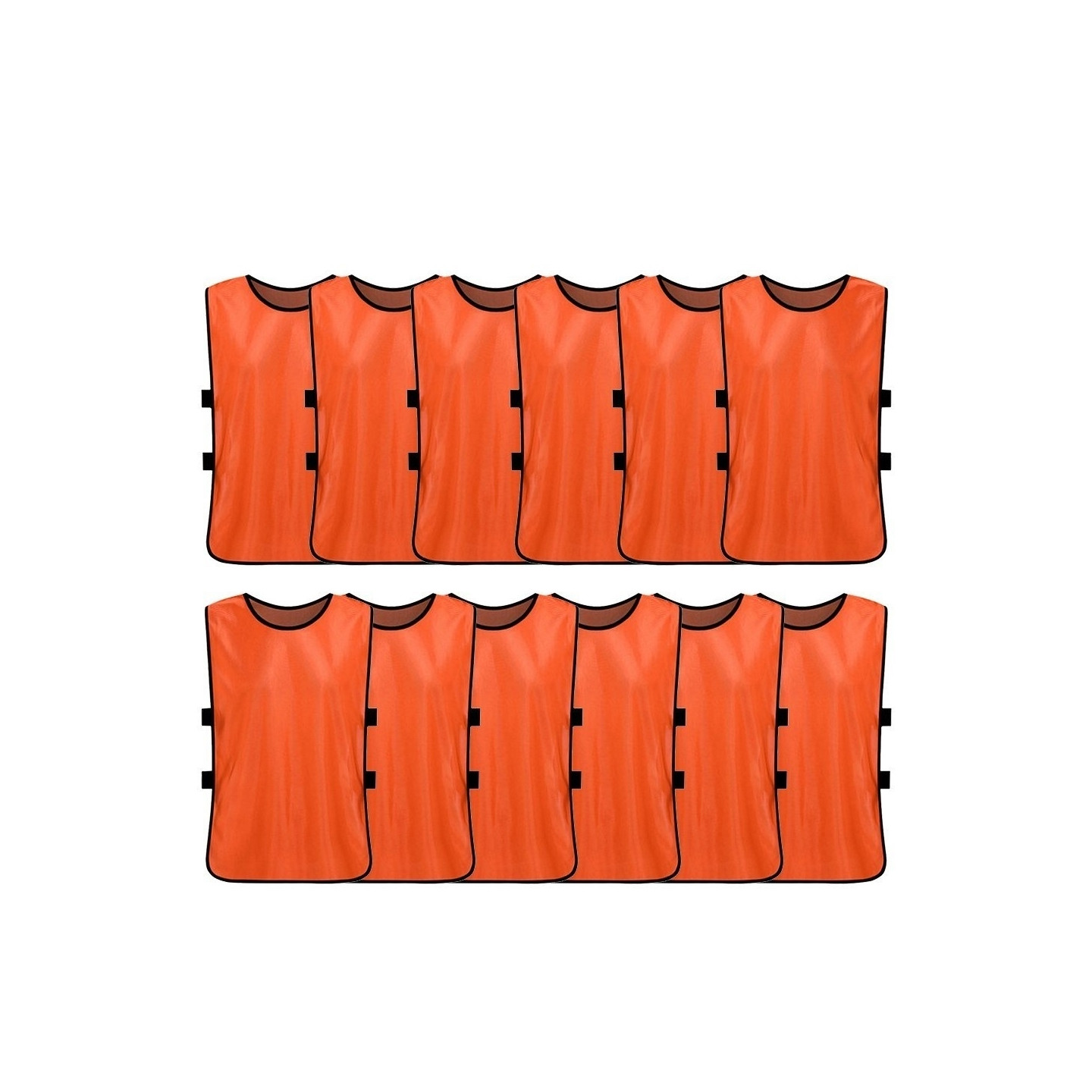 12PCS Adults Football Quick-Drying Football Vest Training Vest - Orange