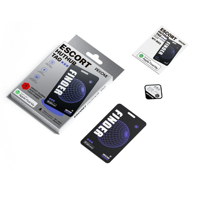 Tag Smart Global Positioning Tracker Card Style Anti-Loss Locator IP68 Vandtæt