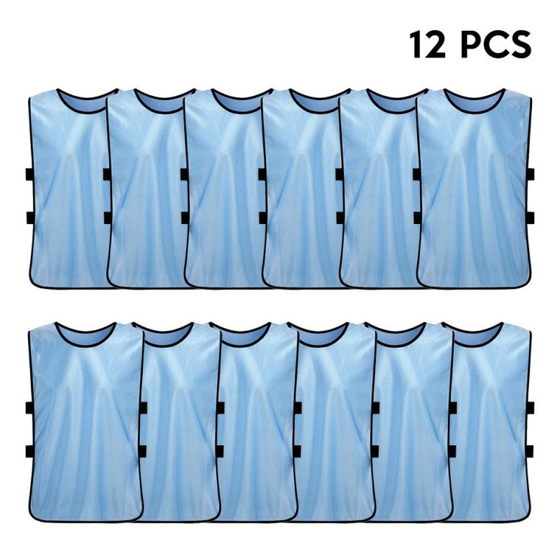 12ST Vuxna Fotboll Snabbtorkande Fotbollsväst Träningsväst - Blå