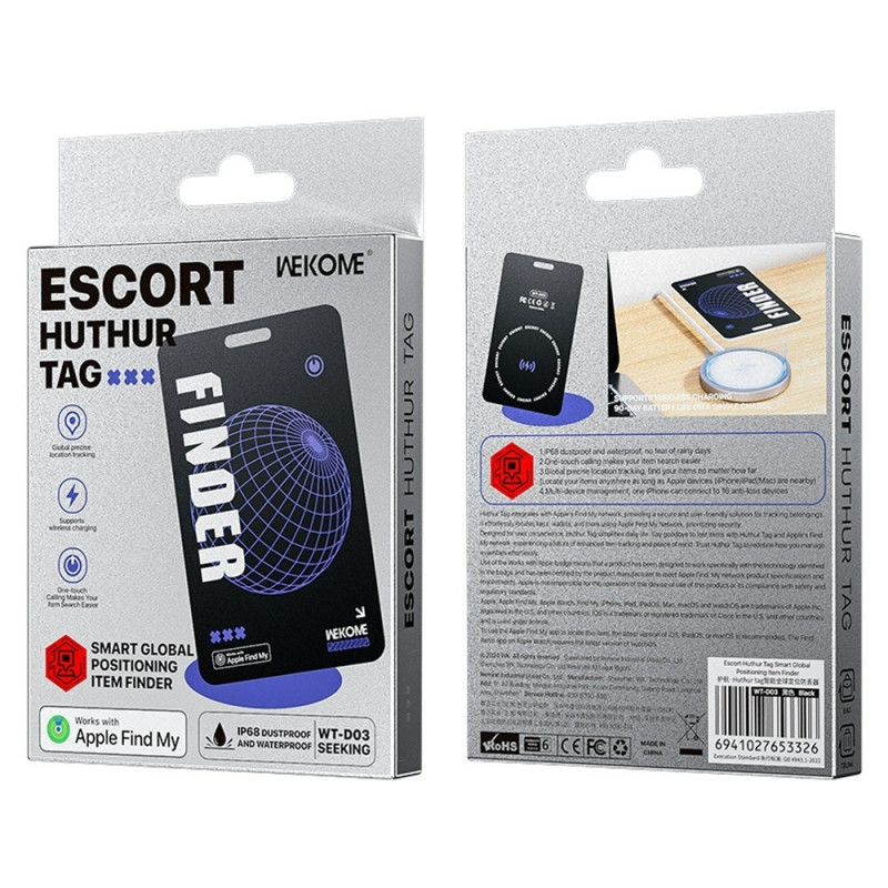 Tag Smart Global Positioning Tracker Card Style Anti-Tap Locator IP68 Vanntett