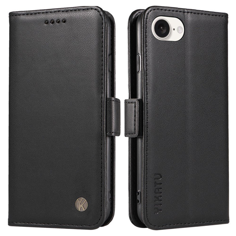 YIKATU læder pung-etui til iPhone 16e - Sort