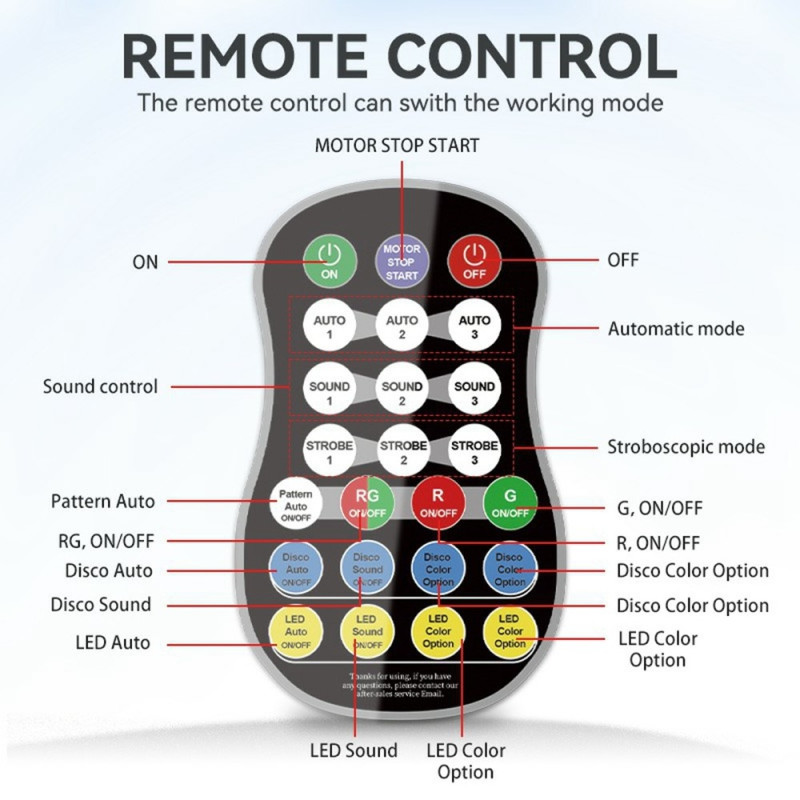 Pyörivä Magic Ball Laser Light RGB LED Strobe Sound Aktivoitu projektorilamppu