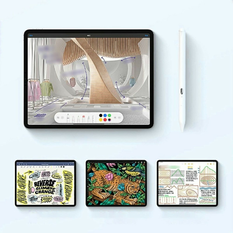 BENWIS Til iPad Kapacitiv Stylus Pen 230mAh Batteri Tilt Sensitivity Pen