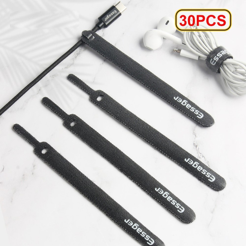 30 stk Datakabel Organizer Cord Finishing Wrap Tie Wire Kabelhåndtering