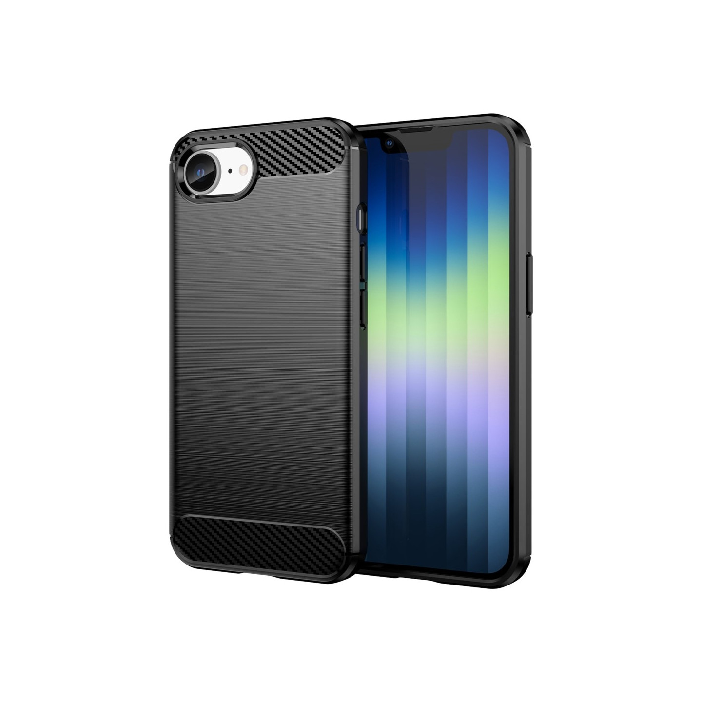 Kulfiber tekstur TPU-cover til iPhone 16e