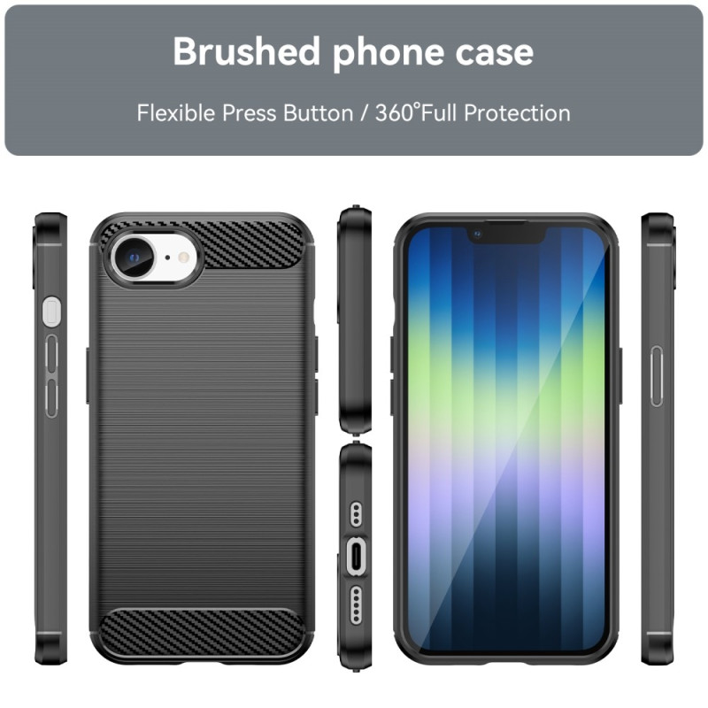 Carbon Fiber Texture TPU Cover for iPhone 16e