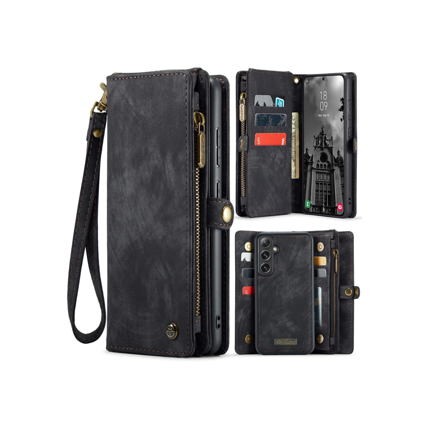 CASEME Samsung Galaxy S25 2-in-1 Detachable - Black