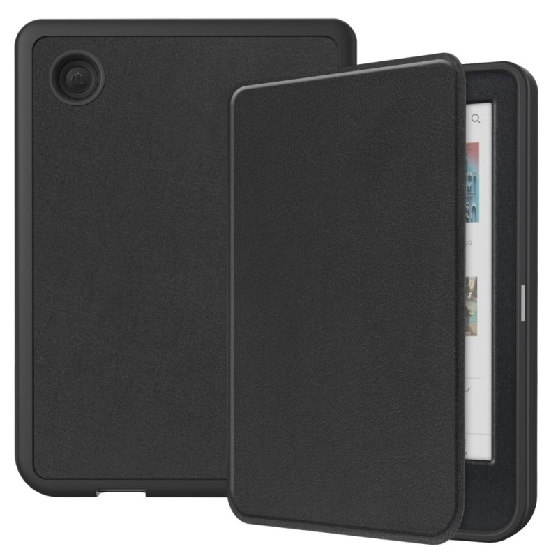 For Kobo Clara Colour / Clara BW Etui PU Læder + TPU E-Reader Cover - Sort