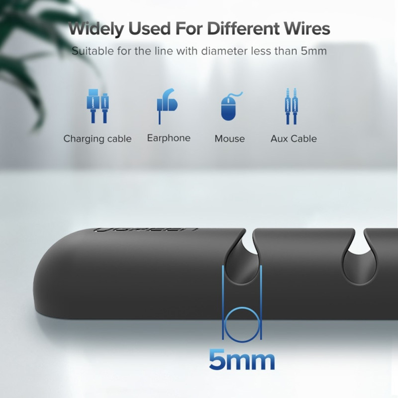 2 stk 4 spor selvklebende kabelhåndtering Organiser kablene Ledningsholder
