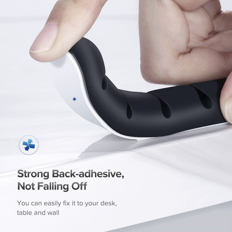 2 stk 4 slots Selvklæbende kabelhåndtering Organiser dine kabler Ledningsholder