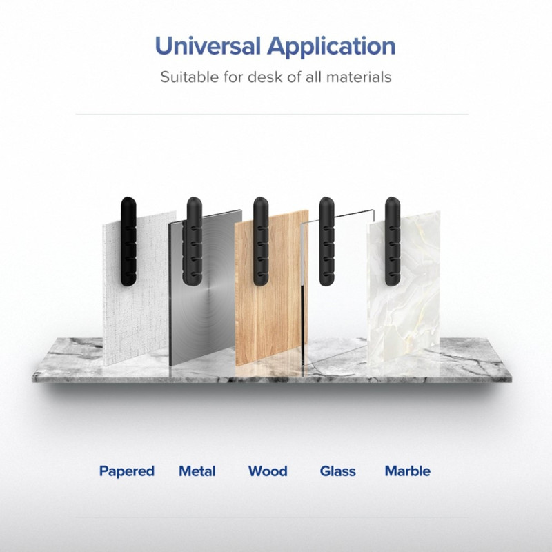 2st 4 spår Självhäftande Kabelhantering Organisera dina kablar Sladdhållare