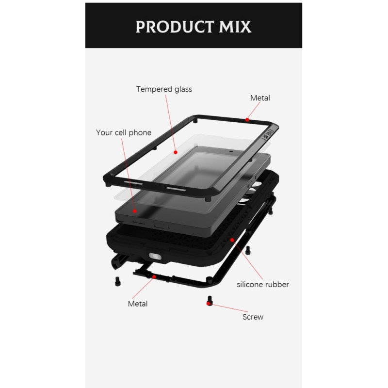 Samsung Galaxy S25 Ultra Case Armor protection Case Shell + tempered glass