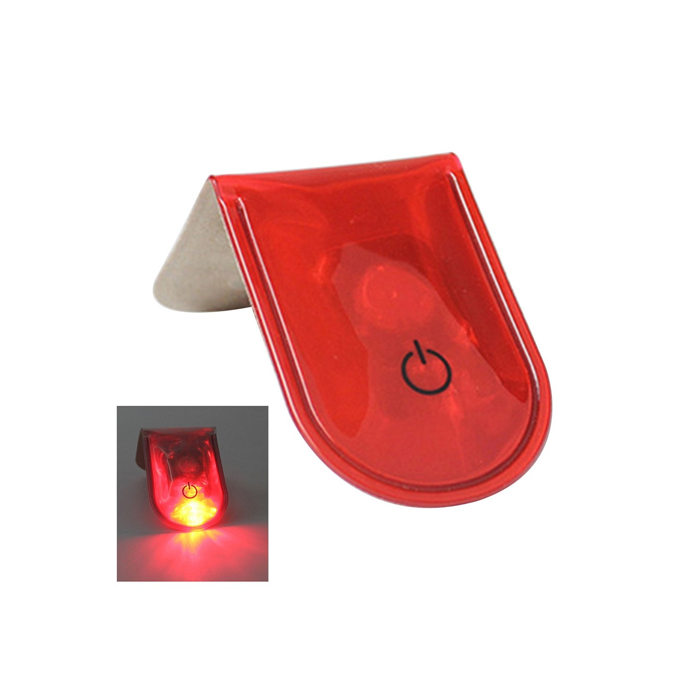 LED-valo Magneettinen klipsi Turvallinen Juoksu Yö Camping Aktiviteetit - Punainen