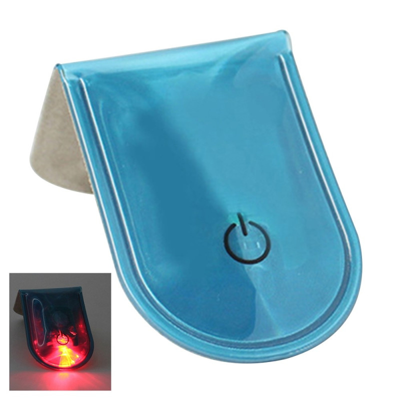 LED-lys Magnetisk klips Sikkerhet Løping Nattcampingaktiviteter - Blå