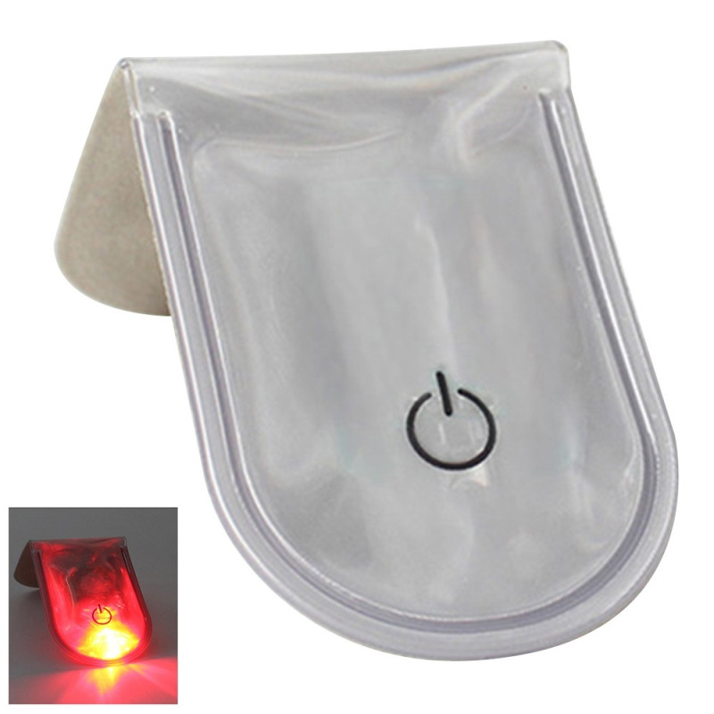 LED-lys Magnetisk Clip Sikkerhed Løb Nat Campingaktiviteter - Grå