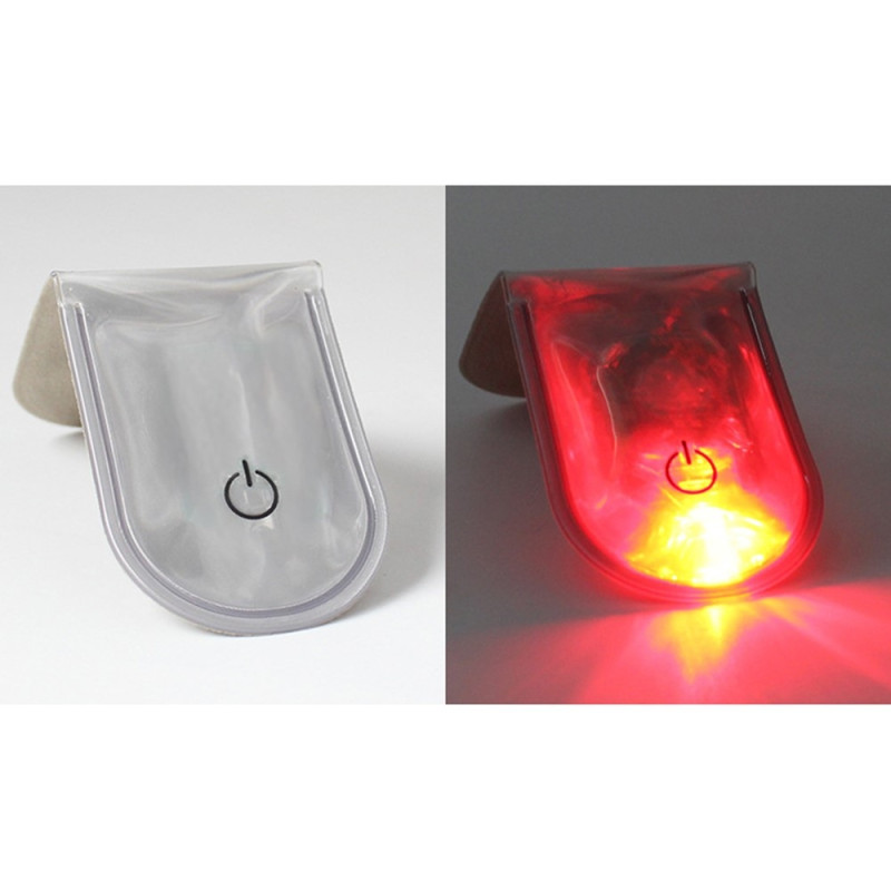 LED-lys Magnetisk klips Sikkerhet Løping Nattcampingaktiviteter - Grå