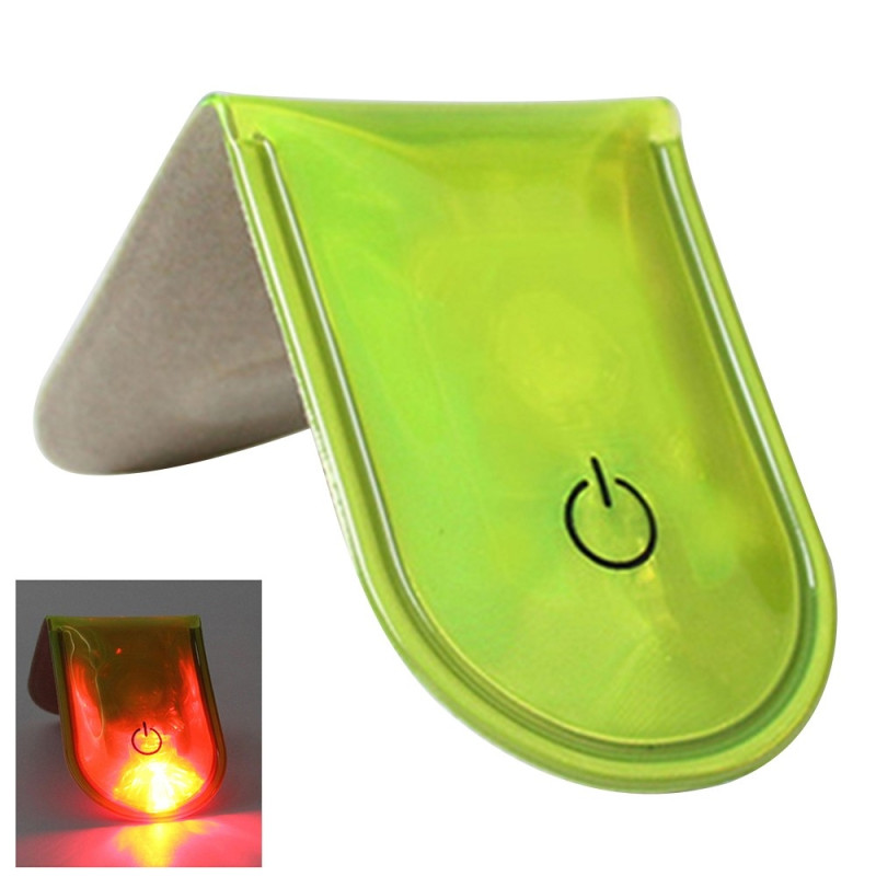 LED Light Magnetic Clip Safety Running Night Camping Activities - Fluorescent