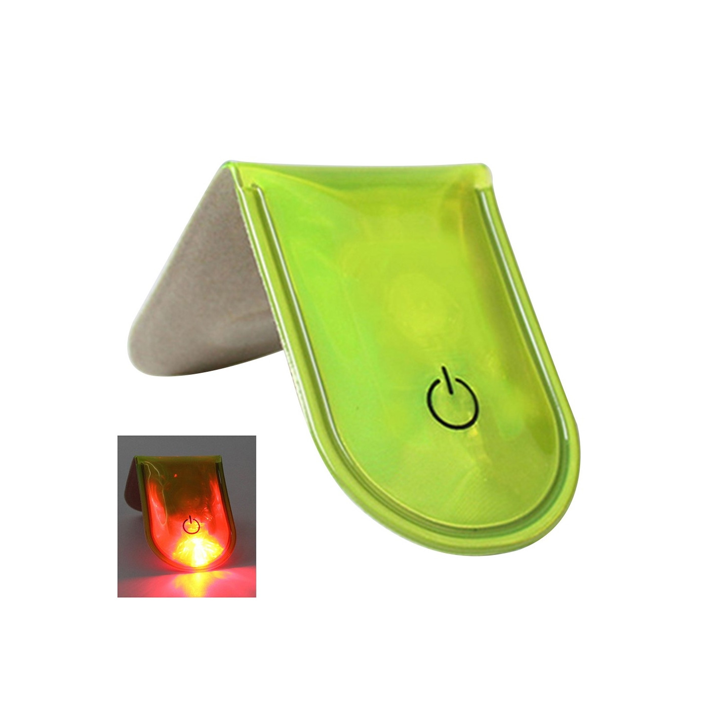 LED Ljus Magnetiskt Clips Säkerhet Löpning Natt Camping Aktiviteter - Fluorescerande