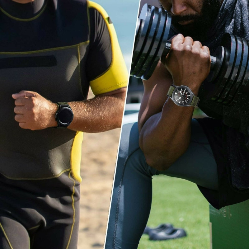 Rem Ersättningsband För Samsung Watch7 44mm 40mm Huawei Watch GT 3 42mm - Svart