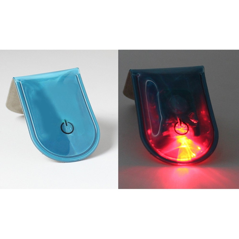 4st LED Ljus Magnetiska Clips Säkerhet Löpning Natt Camping Aktiviteter - Blå