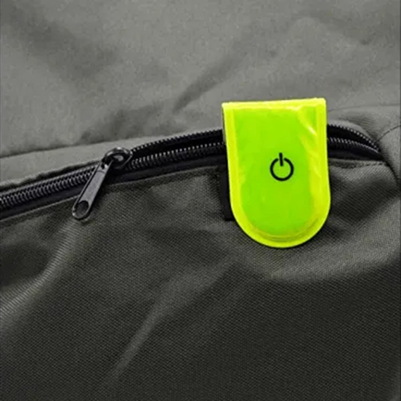 LED Light Magnetic Clip Safety Running Night Camping Activities - Fluorescent