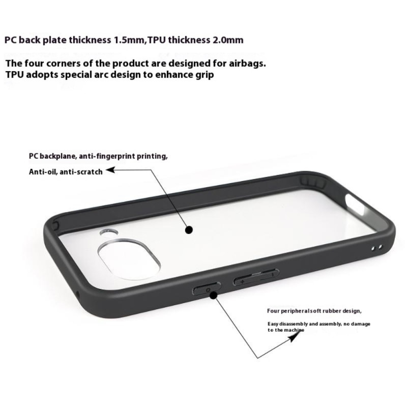 För Google Pixel 9a Skal Transparent Mobilskal