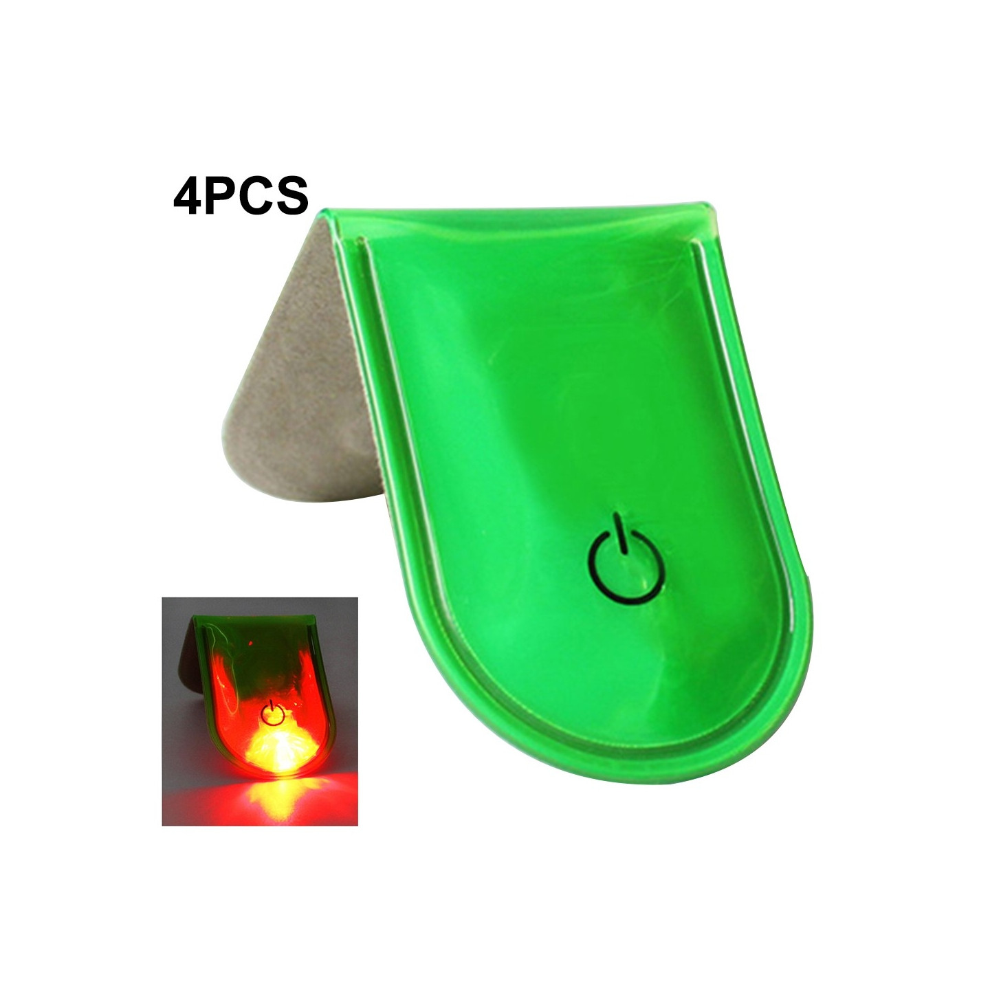 4 stk LED-lys Magnetiske Clips Sikkerhed Løbenat Campingaktiviteter