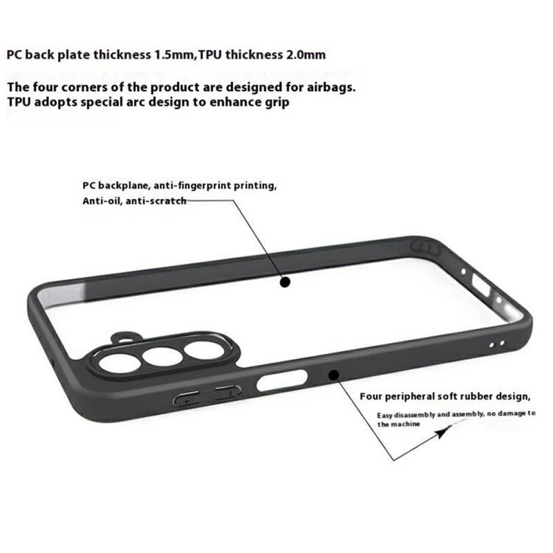 Samsung Galaxy A26 5G Suojakotelo Vahvistetut Kulmat TPU+Acrylic Läpinäkyvä Puhelimen Kotelo