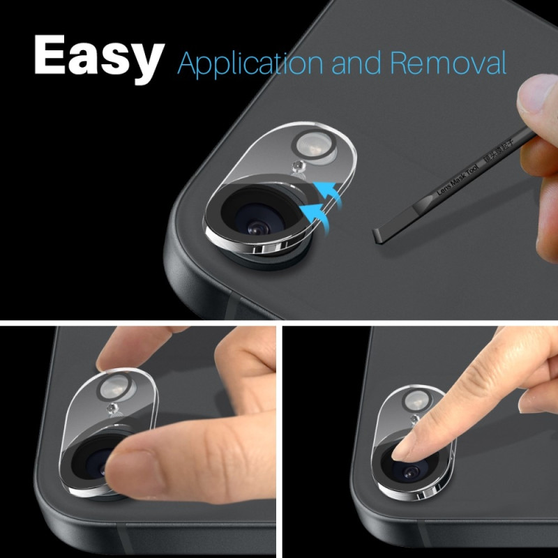 NORTHJO för iPhone 16e Härdat Glas Kameralinsskydd