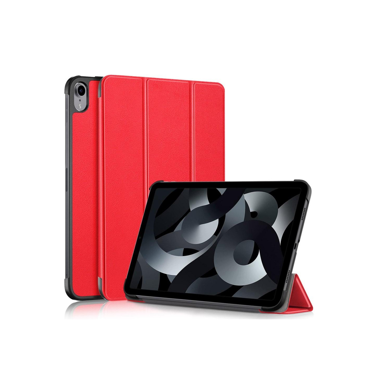 Apple iPad 10.9 2022 Slim Fit Trifoldbart Deksel - Rød