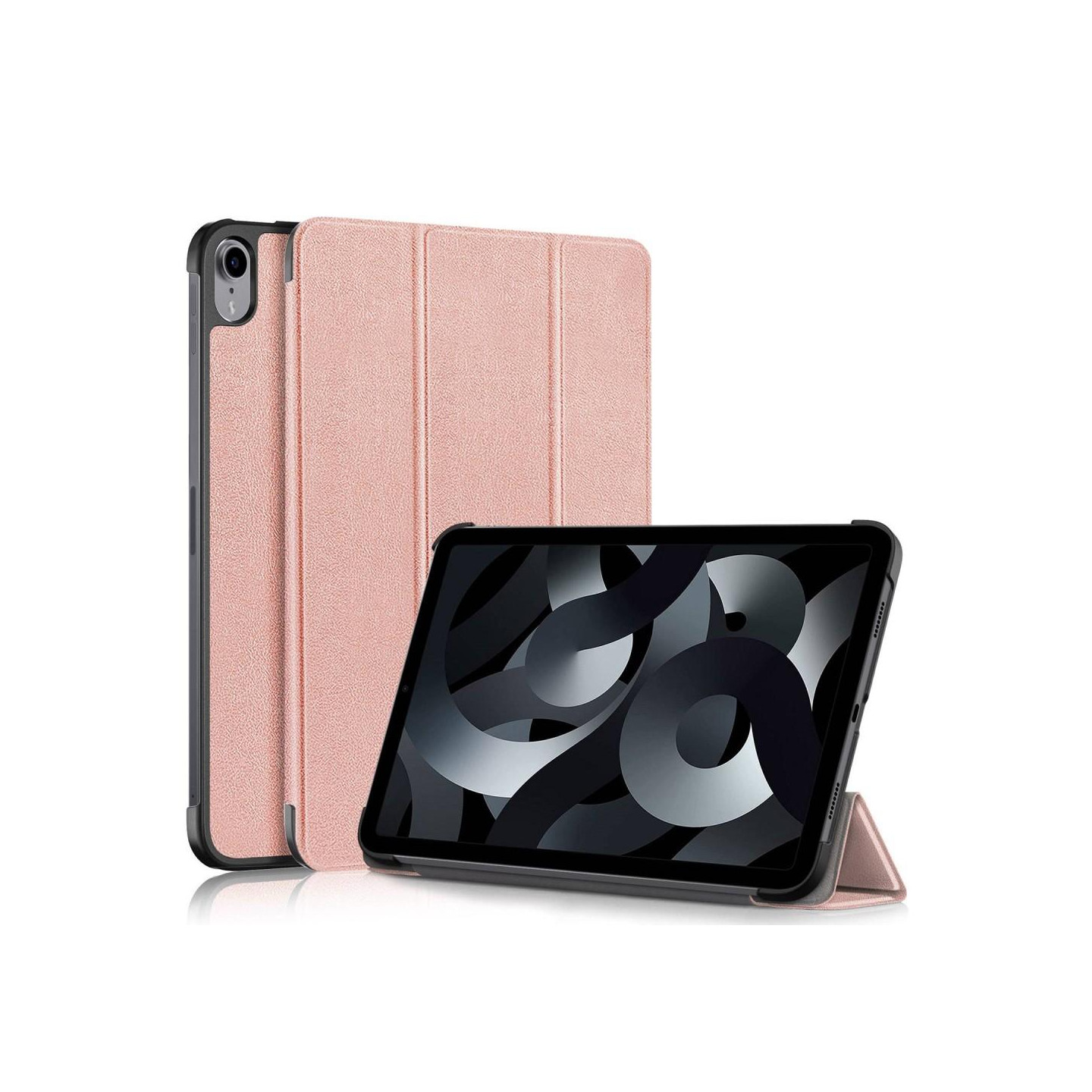 Trifoldet stativetui til iPad 10.9 (2022) Tabletcover - Rose Gold