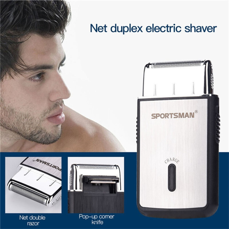 SPORTSMAN 2 i 1 mini trådløs shaver USB genopladelig elektrisk trimmer