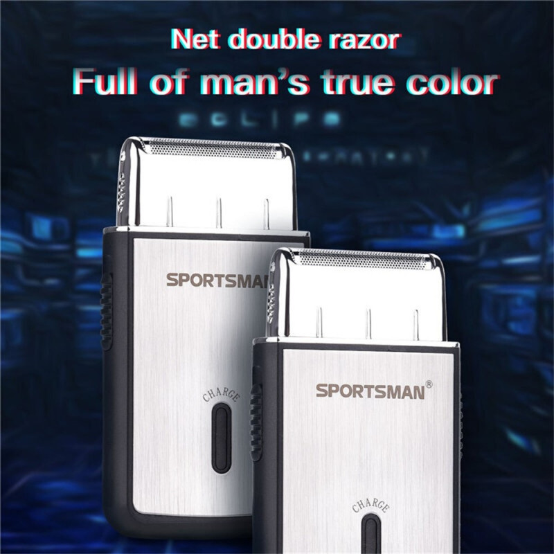 SPORTSMAN 2 i 1 mini trådløs barbermaskin USB oppladbar elektrisk trimmer