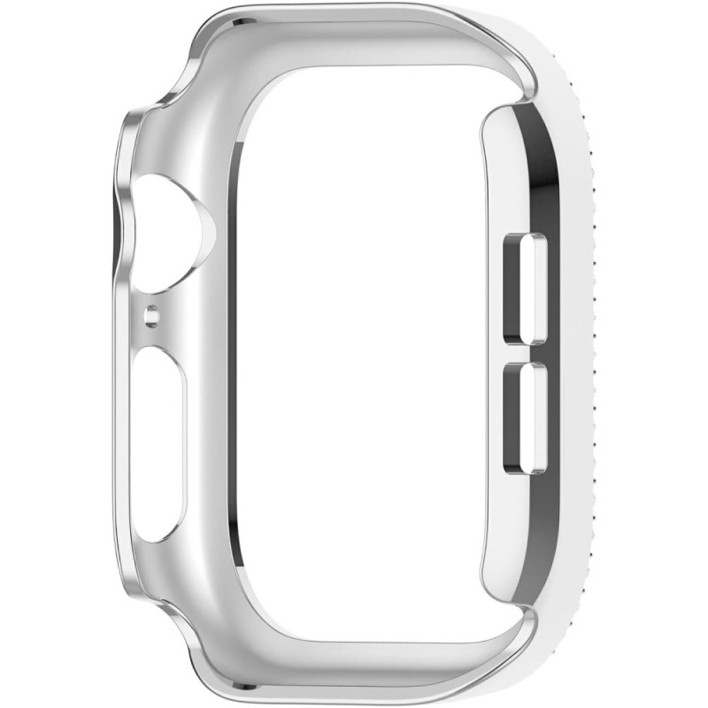 For A Watch Series 10 42mm Case Cover Frame Bling Rhinestone Decor - Silver